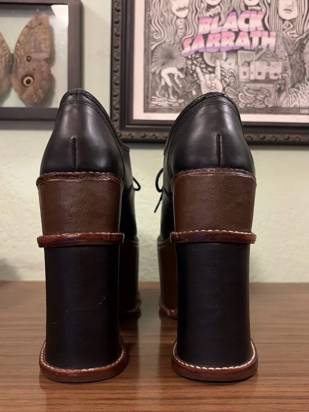 ⚡️RARE Vintage Jeffrey Campbell Handmade Havana Last Platform Oxfords⚡️